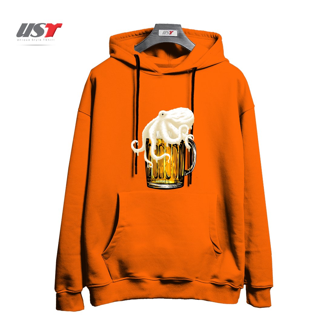 طرح OCTOBEER هودی اورسایزرنگ نارنجی