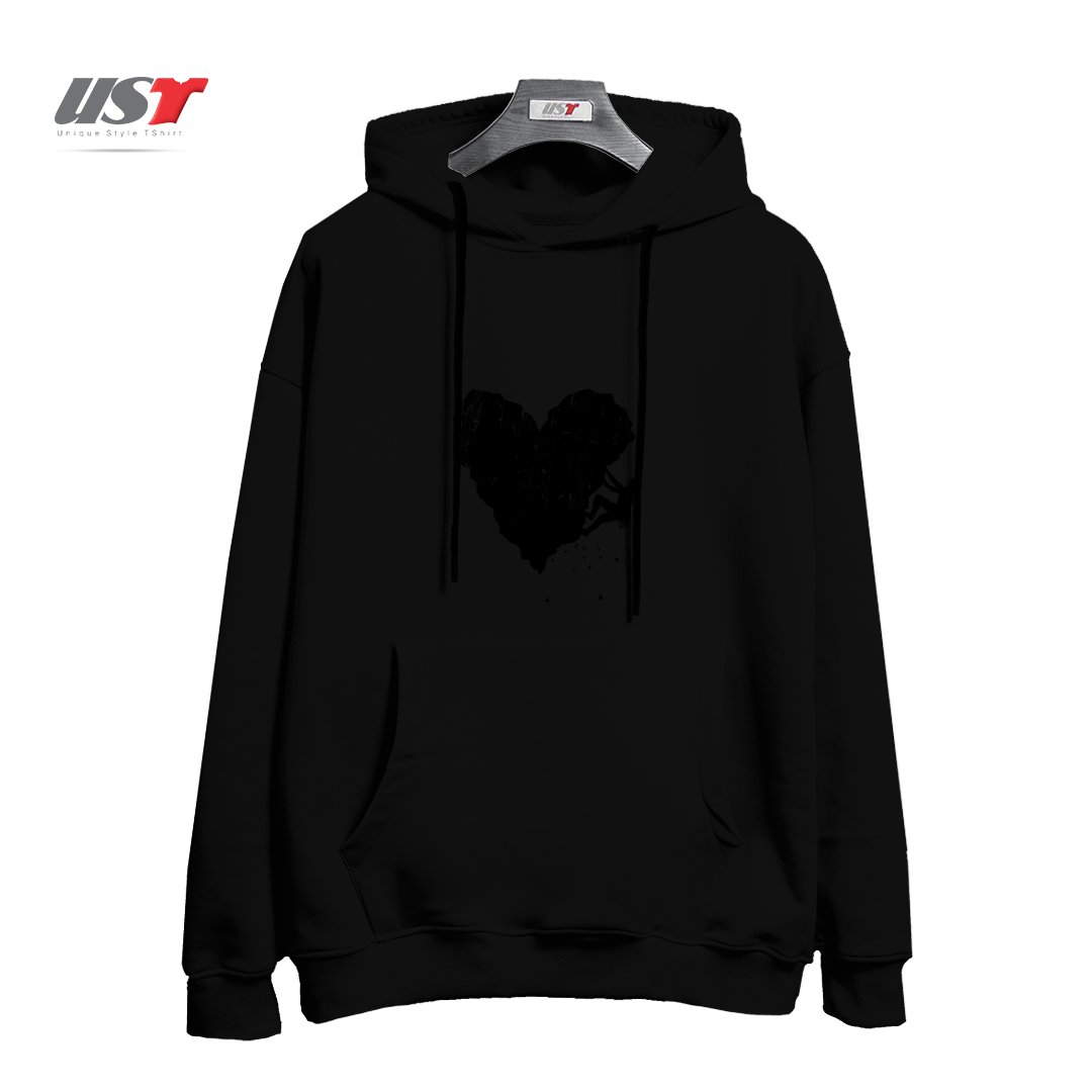 طرح PEAK OF LOVE هودی اورسایزرنگ مشکی