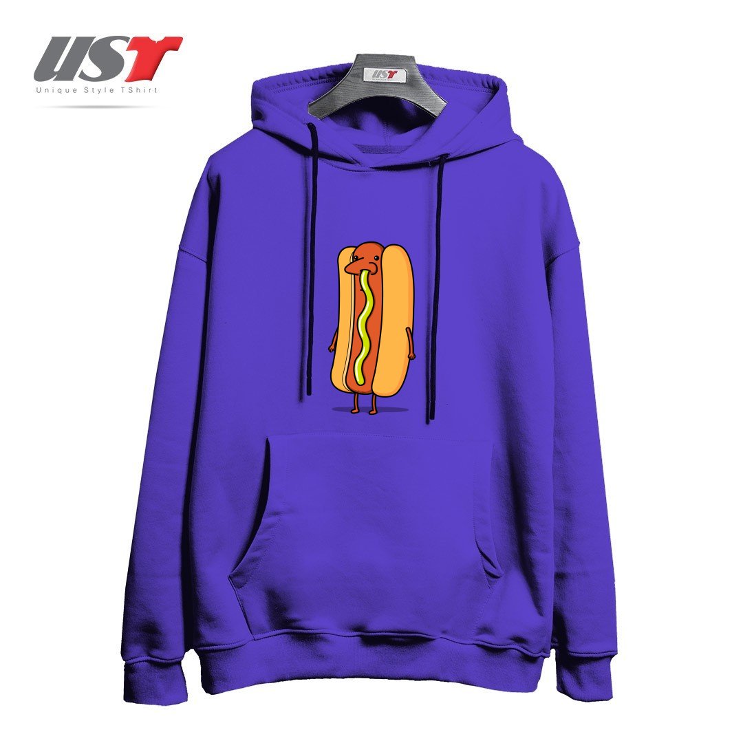 طرح SNOT DOG! هودی اورسایزرنگ بنفش