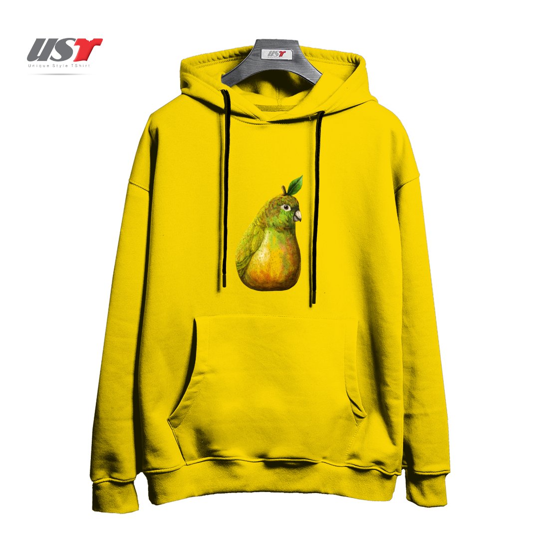 طرح BARTLETT PEARROT3 هودی اورسایزرنگ زرد