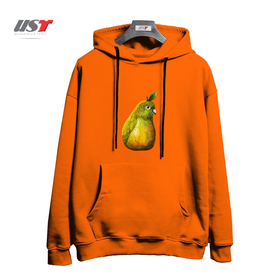 طرح BARTLETT PEARROT3 هودی اورسایزرنگ نارنجی