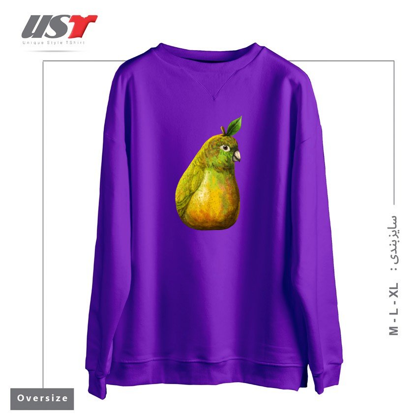 طرح BARTLETT PEARROT3 سوییشرت اورسایزرنگ بنفش