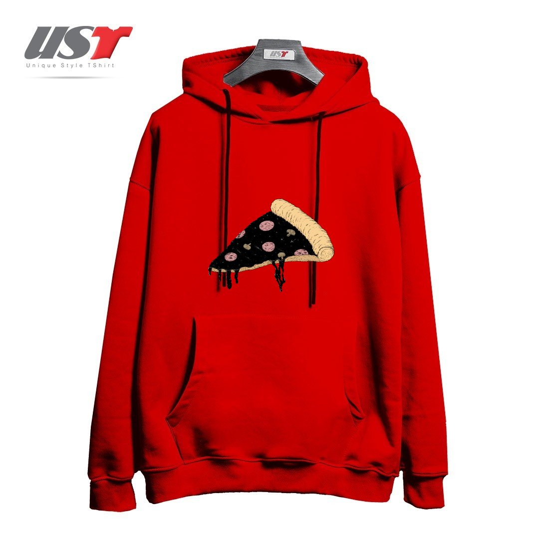 طرح CELESTIAL SLICE هودی اورسایزرنگ قرمز