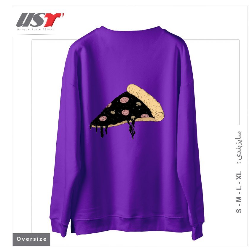 طرح CELESTIAL SLICE سوییشرت اورسایزرنگ بنفش