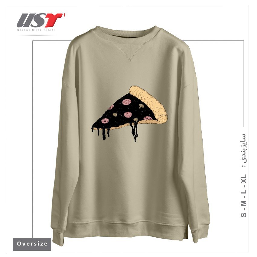 سوییشرت اورسایز طرح CELESTIAL SLICE