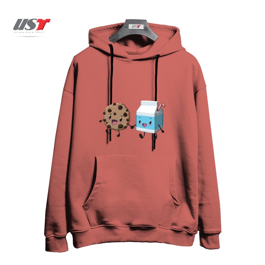 هودی اورسایز طرح COOKIES & MILK
