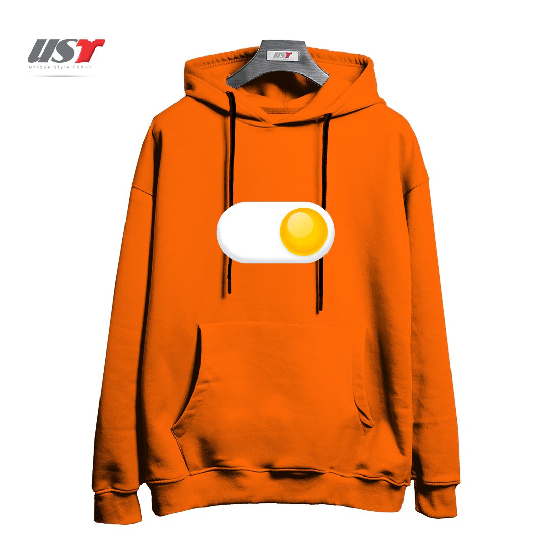 طرح EGG ME ON2 هودی اورسایزرنگ نارنجی