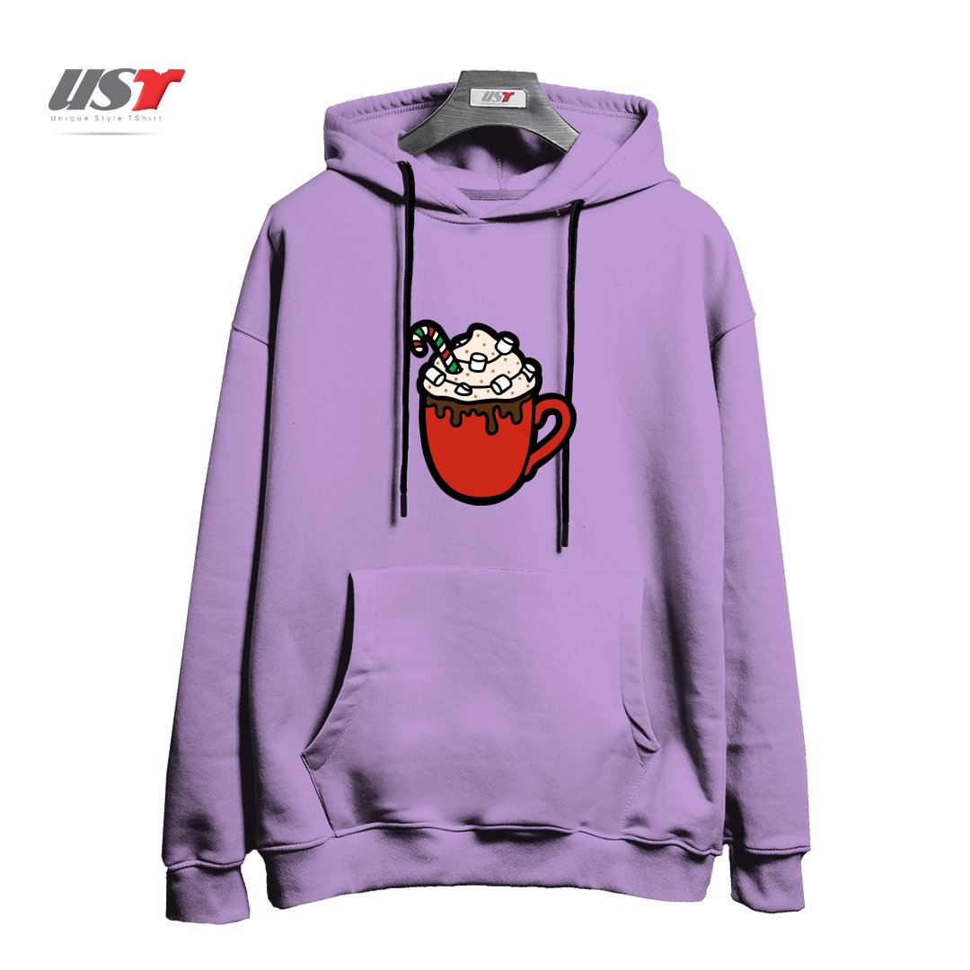 طرح FESTIVE HOT COCOA هودی اورسایزرنگ یاسی