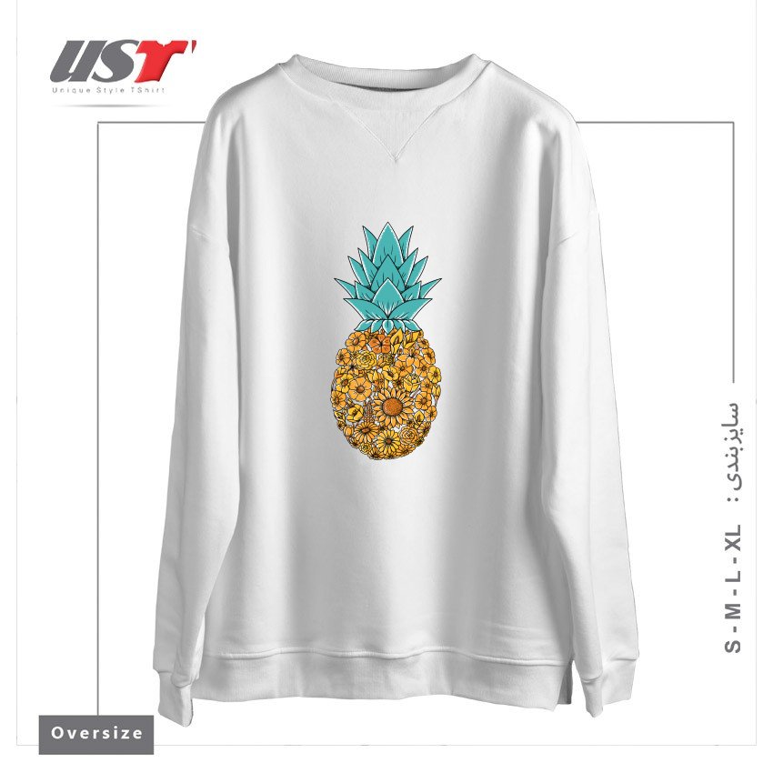 سوییشرت اورسایز طرح FLOWERS1