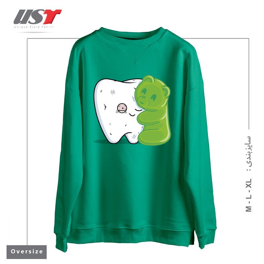 سوییشرت اورسایز طرح GUMMY HUG!