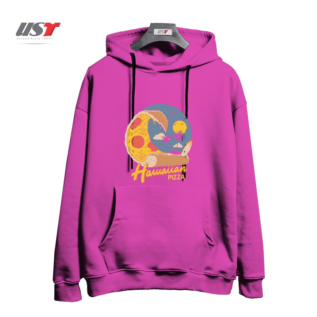 هودی اورسایز طرح HAWAIIAN PIZZA