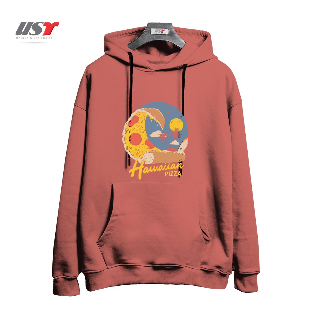 هودی اورسایز طرح HAWAIIAN PIZZA