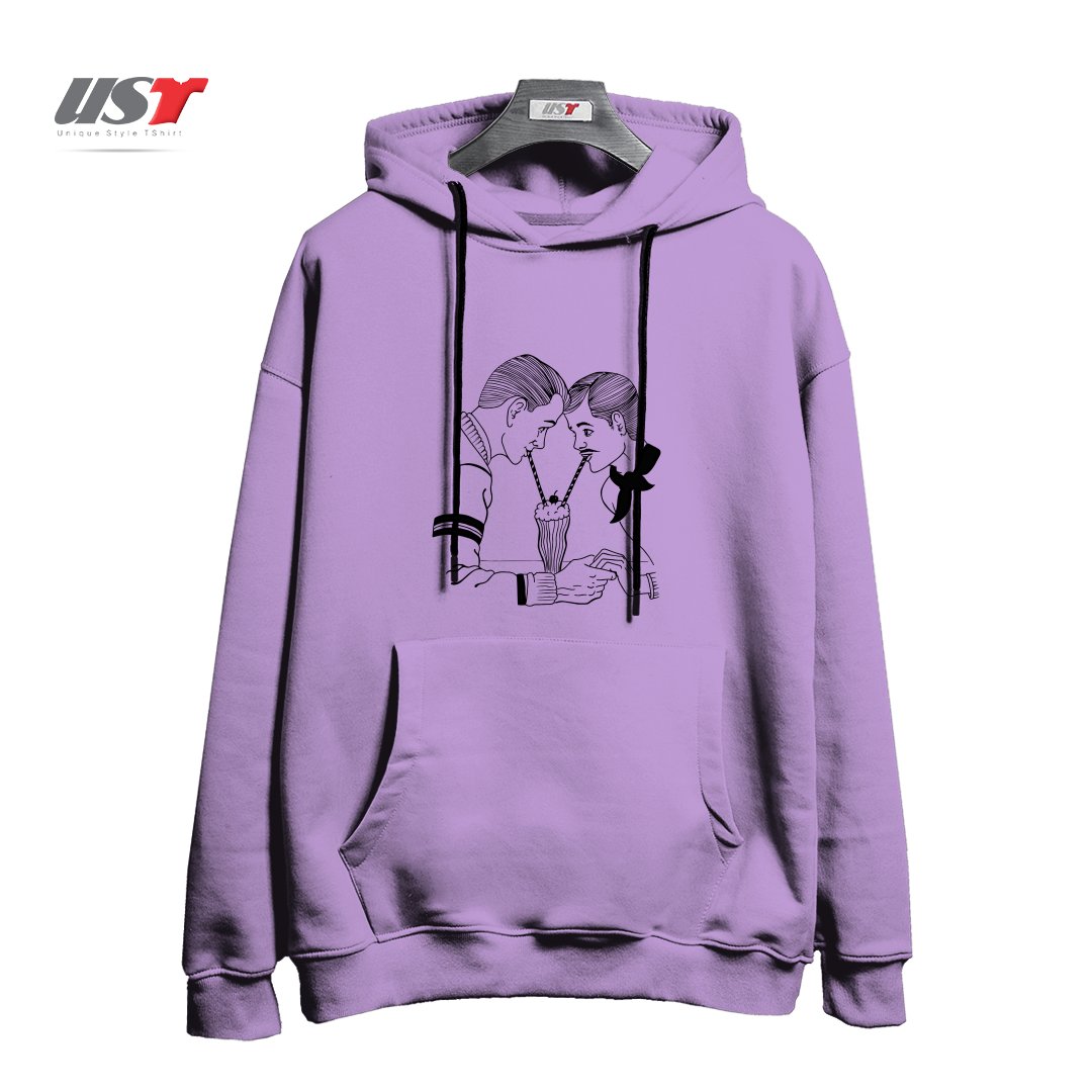 طرح MILKSHAKE FOR TWO! هودی اورسایزرنگ یاسی