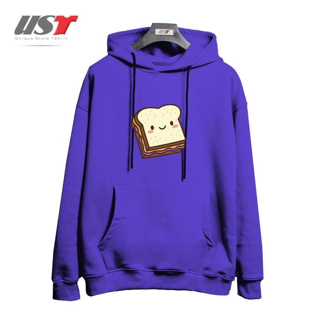 طرح KAWAII PB&J هودی اورسایزرنگ بنفش