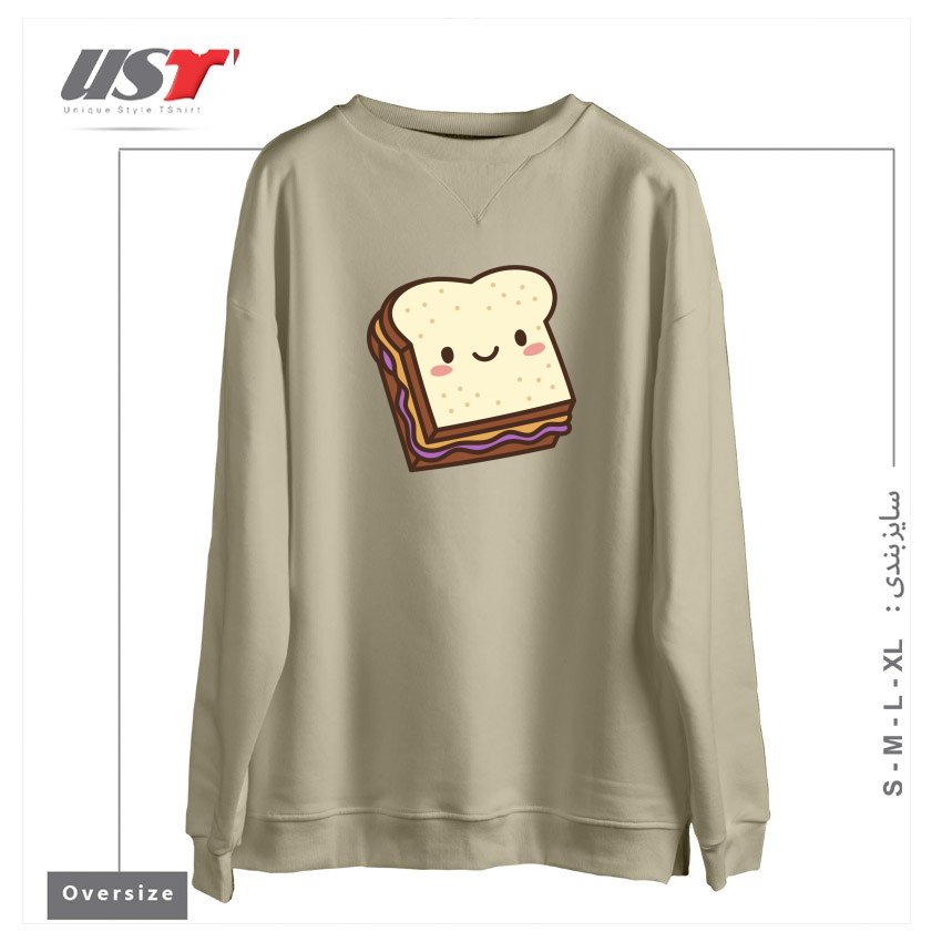 سوییشرت اورسایز طرح KAWAII PB&J