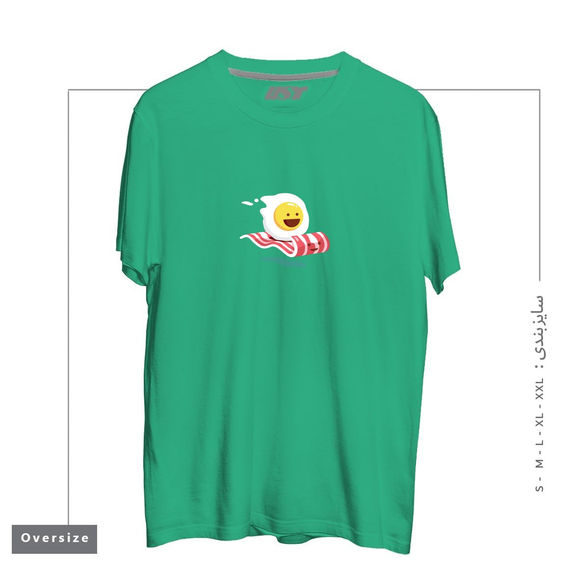 طرح MAGIC BACON RIDE1 تیشرت اورسایزرنگ سبز