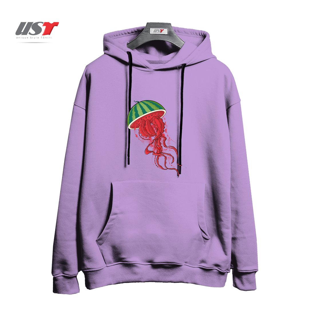 طرح WATERJELLYMELON هودی اورسایزرنگ یاسی