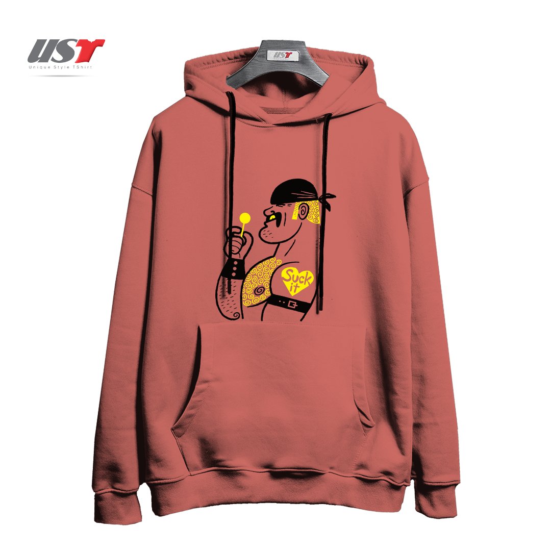 طرح SUGAR DADDY هودی اورسایزرنگ آجری