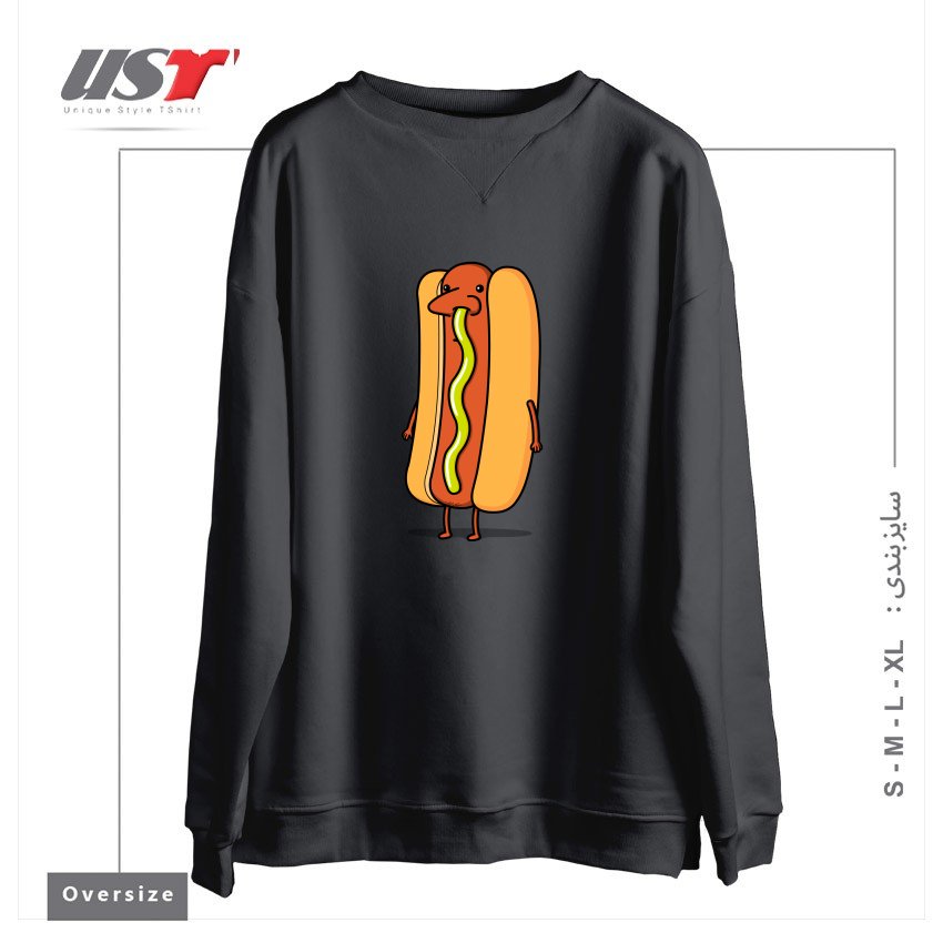 سوییشرت اورسایز طرح SNOT DOG!3