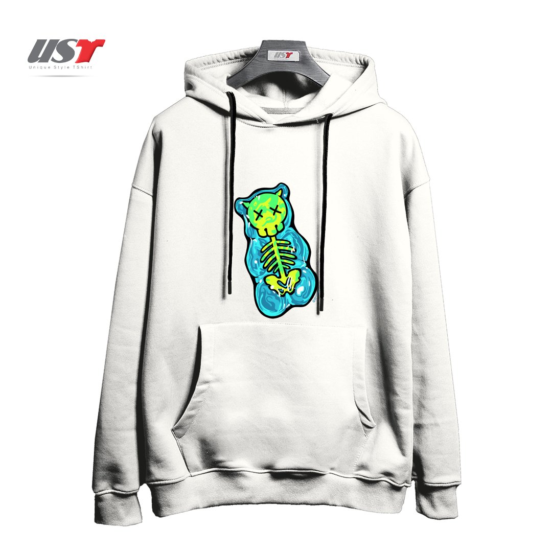 هودی اورسایز طرح SCUMMY BEAR (BLUE)