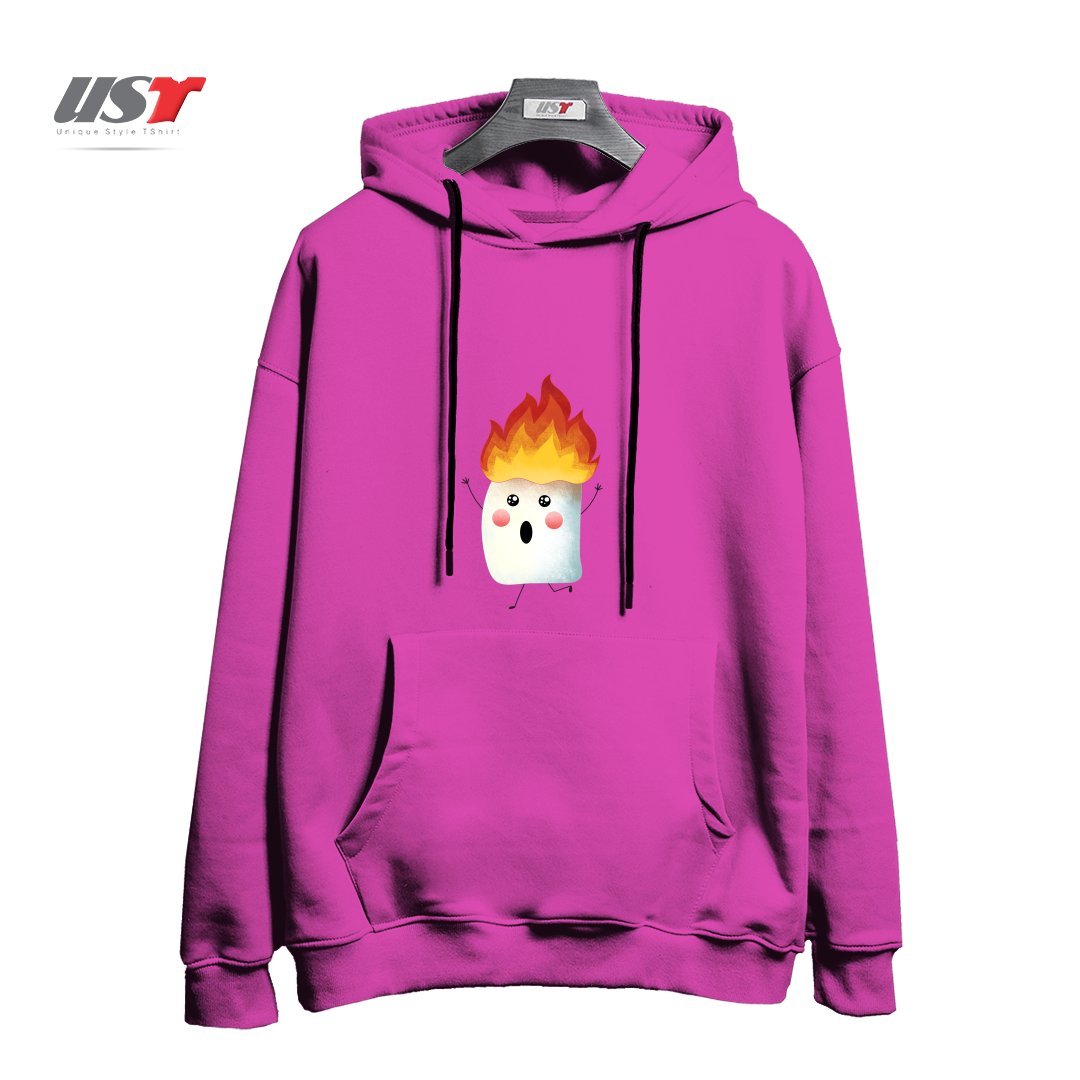 طرح RUNNING FAST هودی اورسایزرنگ صورتی