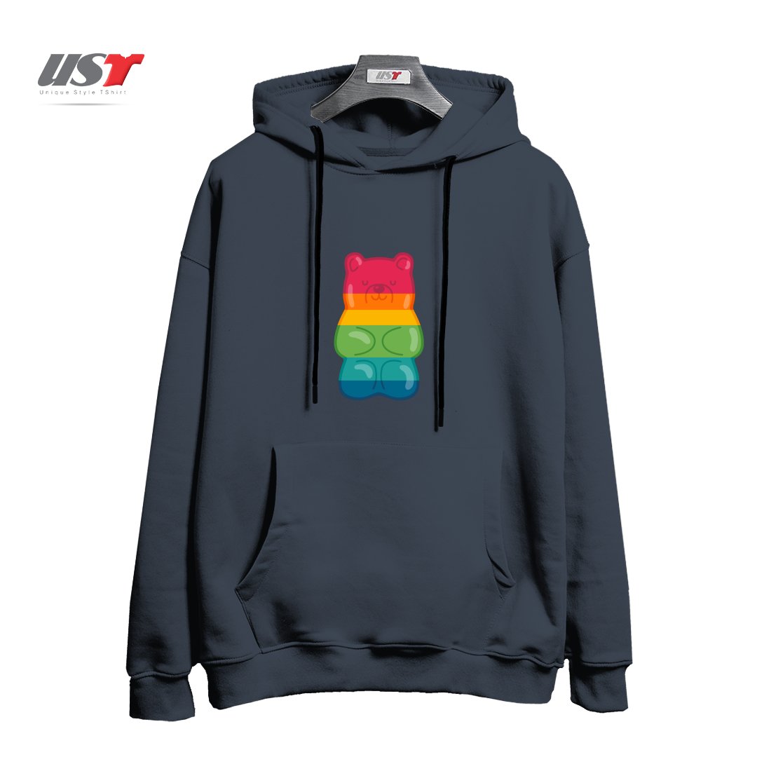 هودی اورسایز طرح RAINBOW GUMMY BEAR