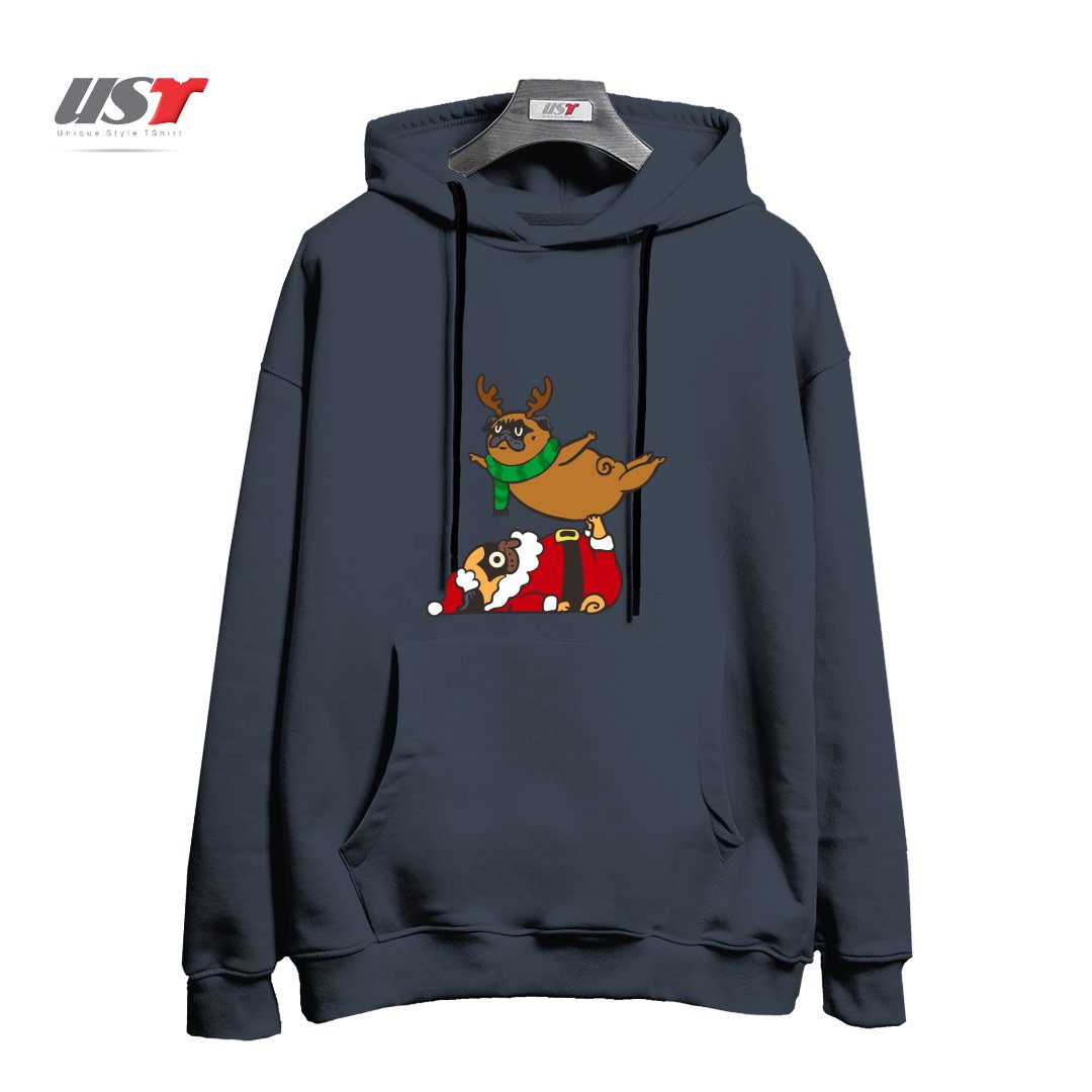 هودی اورسایز طرح ACROYOGA PUGS XMAS