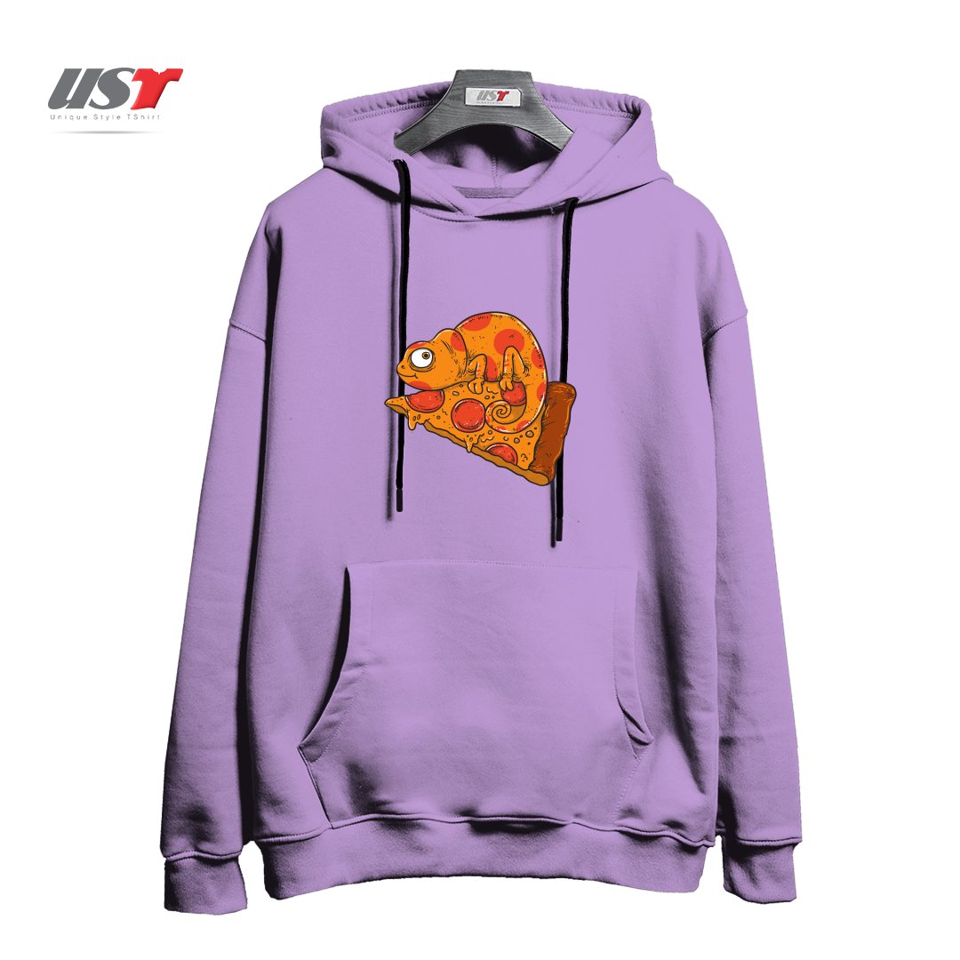 طرح PIZZA CHAMELEON هودی اورسایزرنگ یاسی