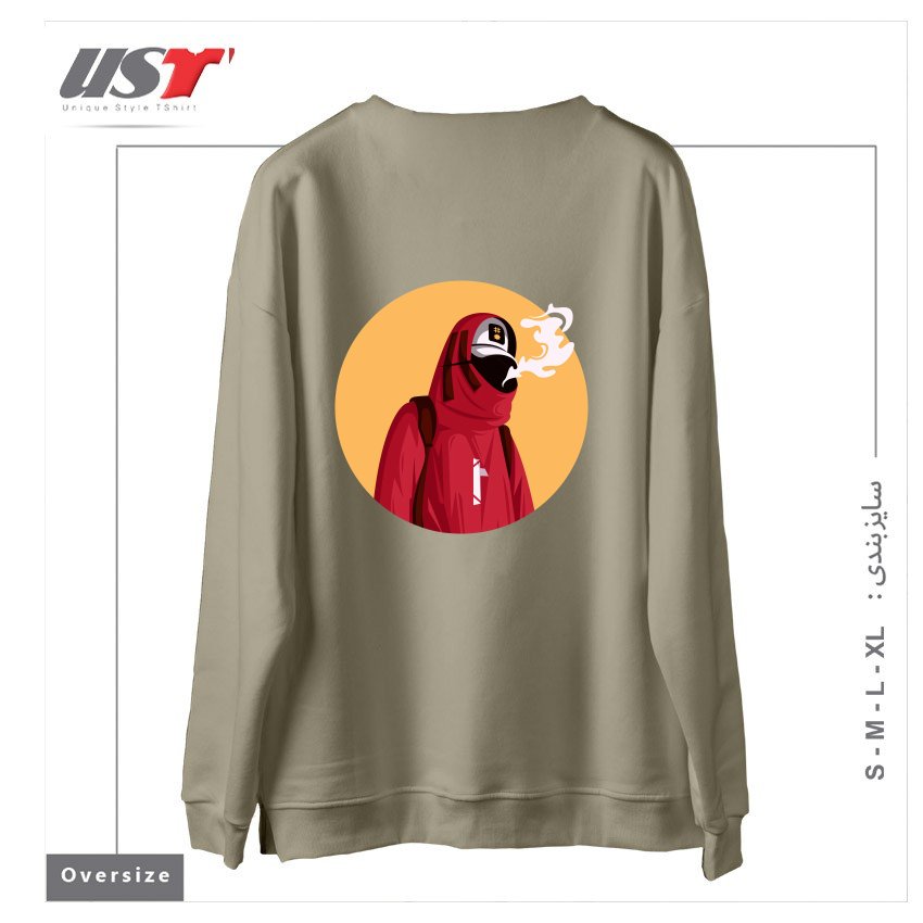 طرح style سوییشرت اورسایزرنگ نخودی