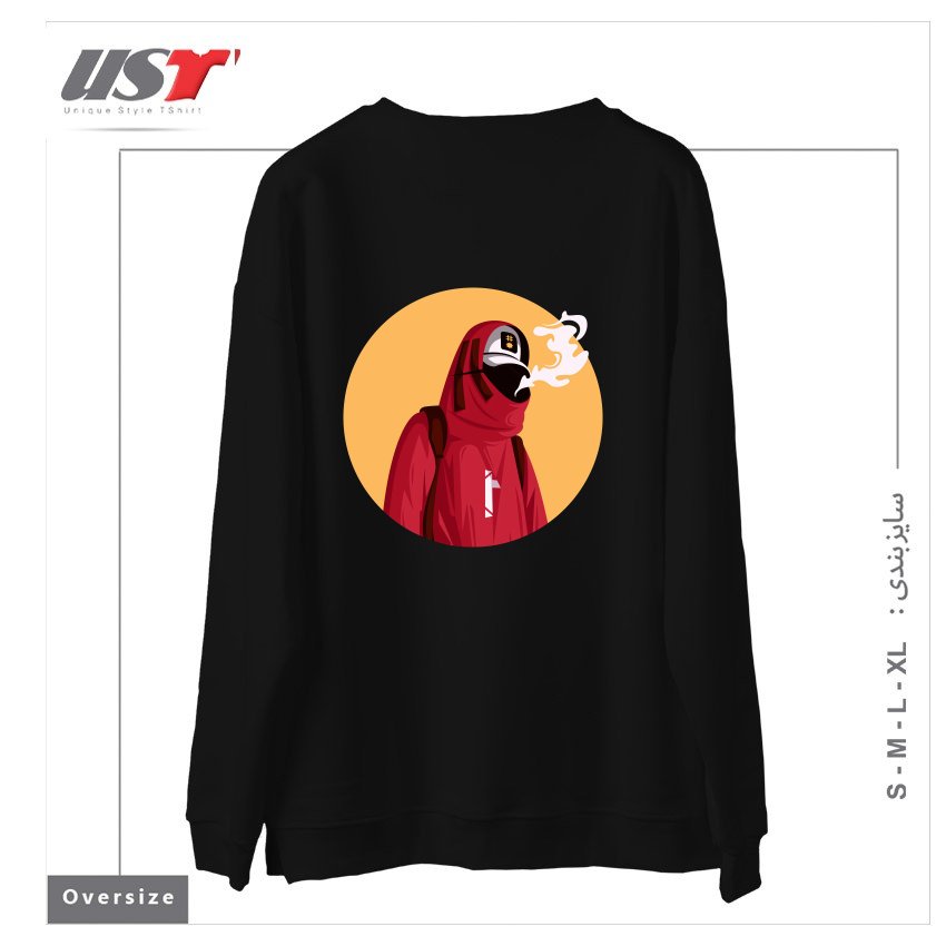 طرح style سوییشرت اورسایزرنگ مشکی