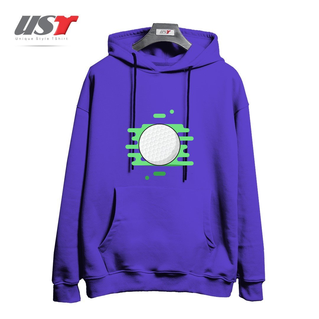 طرح GOLF BALL هودی اورسایزرنگ بنفش