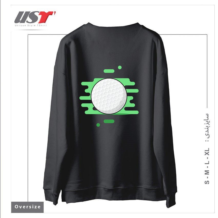 طرح GOLF BALL سوییشرت اورسایزرنگ دودی