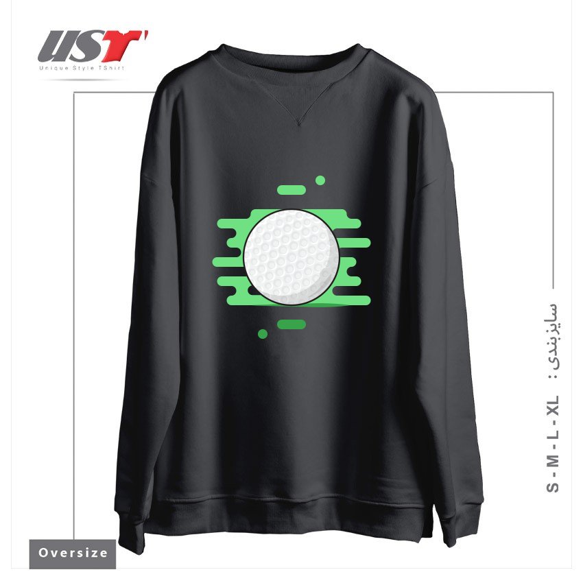 طرح GOLF BALL سوییشرت اورسایزرنگ دودی