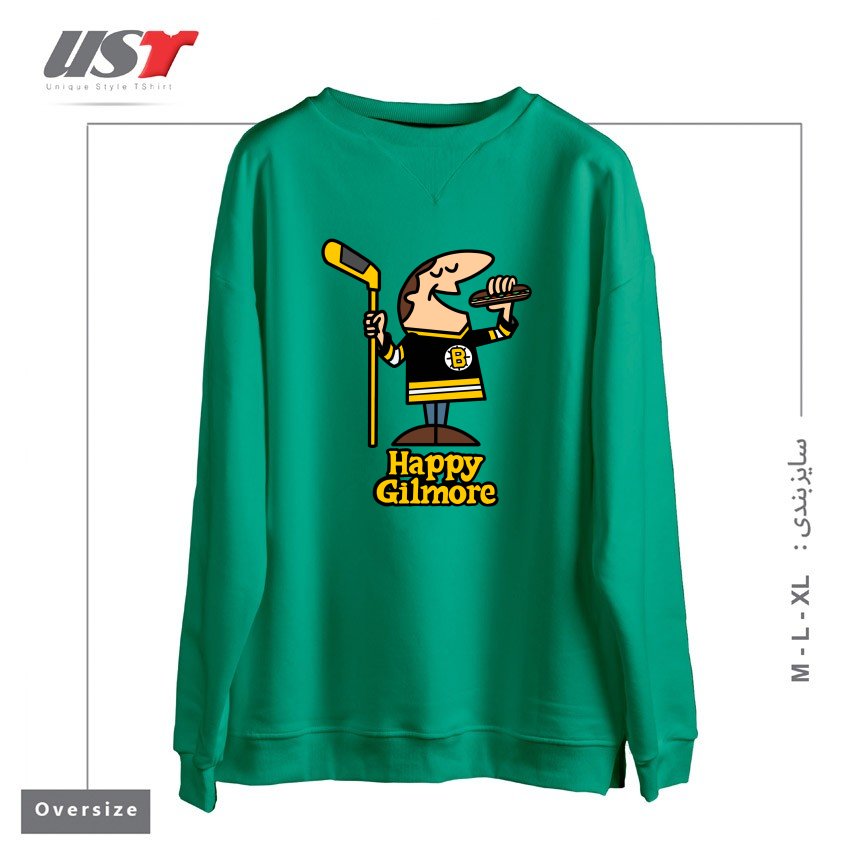 طرح LITTLE HAPPYS سوییشرت اورسایزرنگ سبز سدری