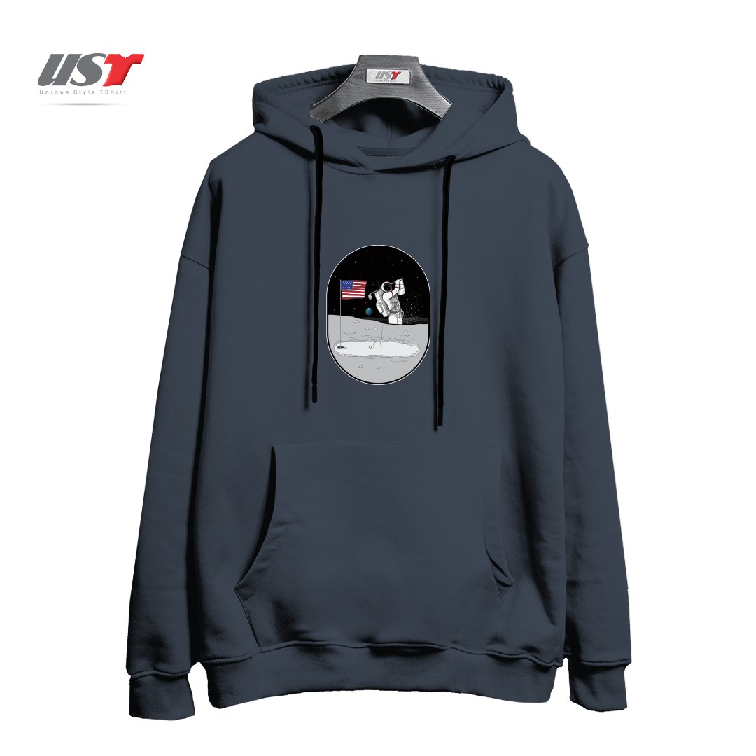 طرح MOON MAN BIRDIES IN SPACE هودی اورسایزرنگ دودی