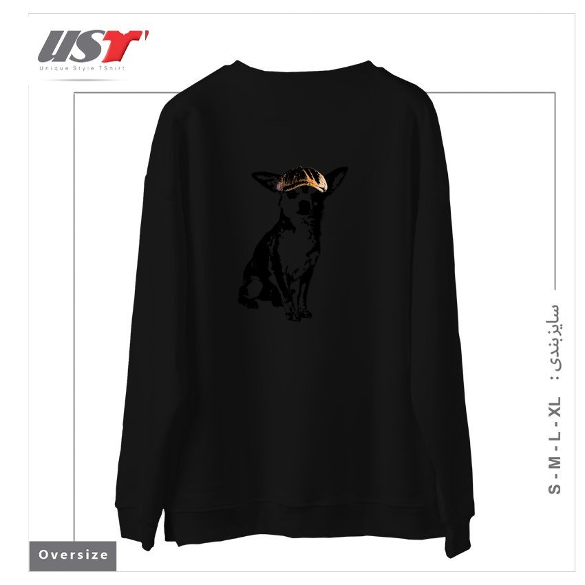 طرح LI'L TOUGH GUY1 سوییشرت اورسایزرنگ مشکی