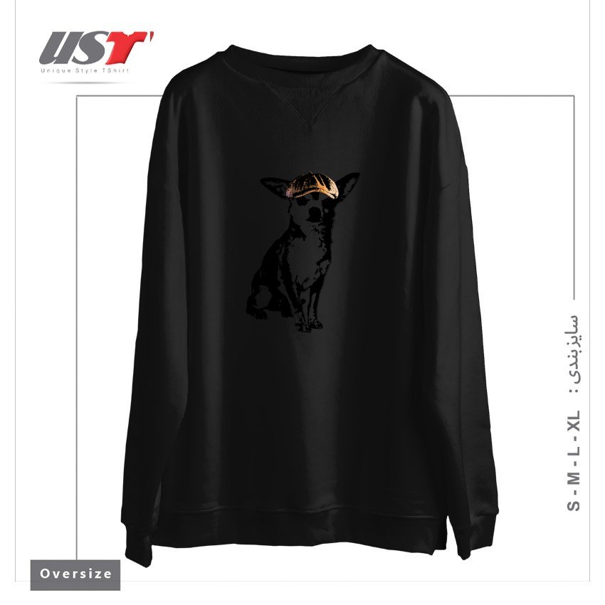 طرح LI'L TOUGH GUY1 سوییشرت اورسایزرنگ مشکی