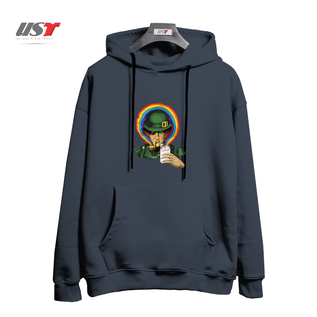 طرح A CLOCKWORK CLOVER هودی اورسایزرنگ دودی