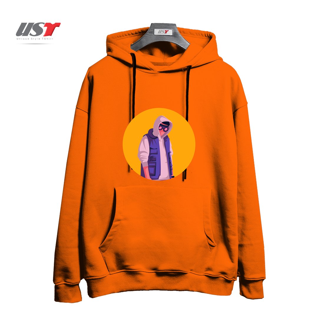 طرح lifestyle هودی اورسایزرنگ نارنجی