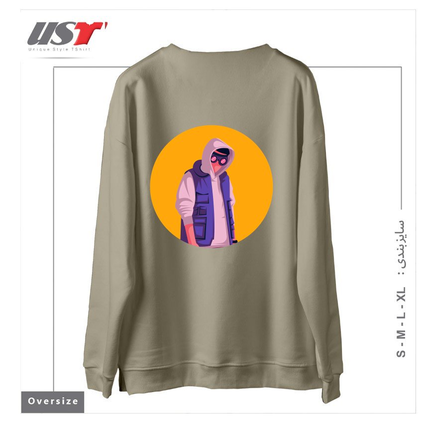 طرح lifestyle سوییشرت اورسایزرنگ نخودی