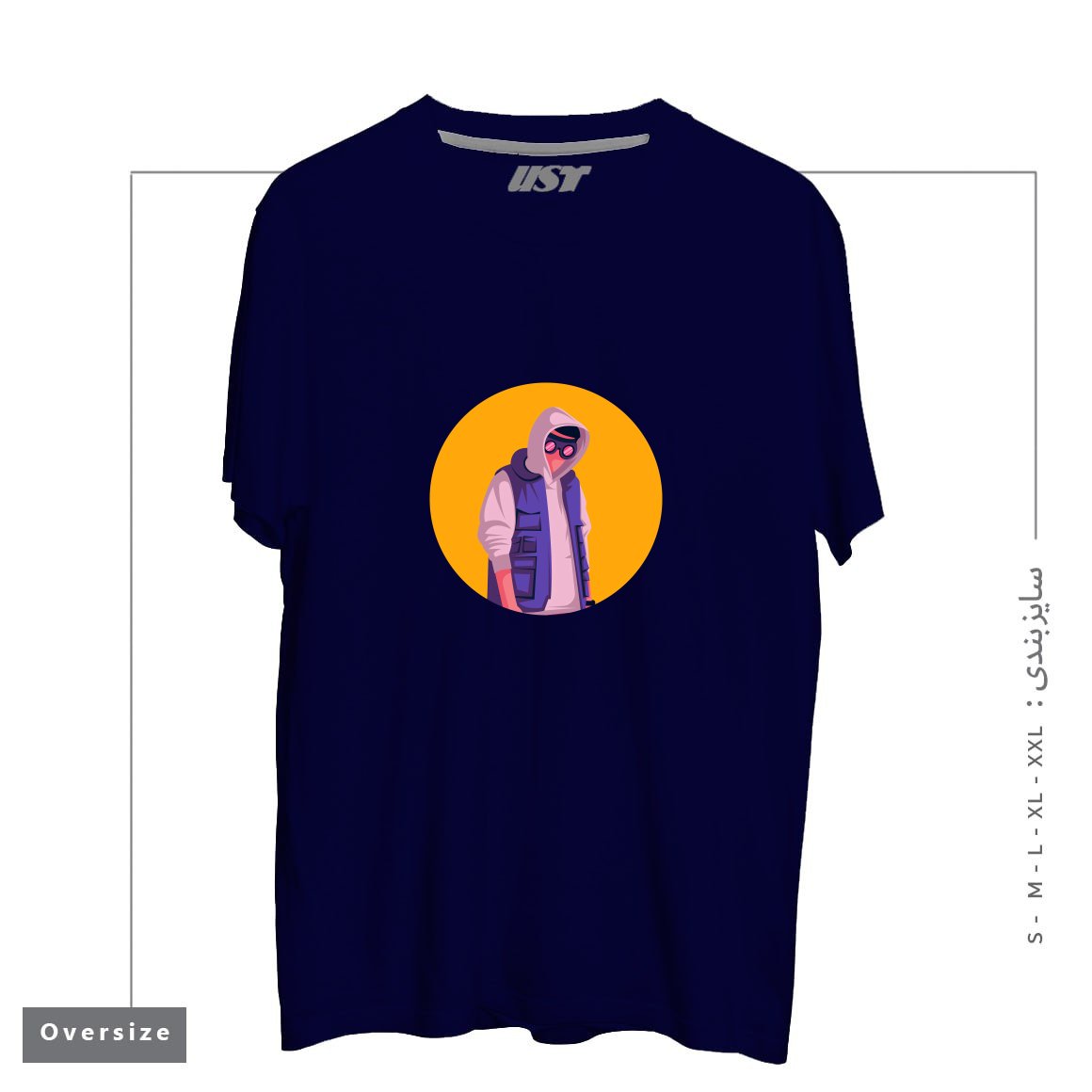 تیشرت اورسایز طرح lifestyle