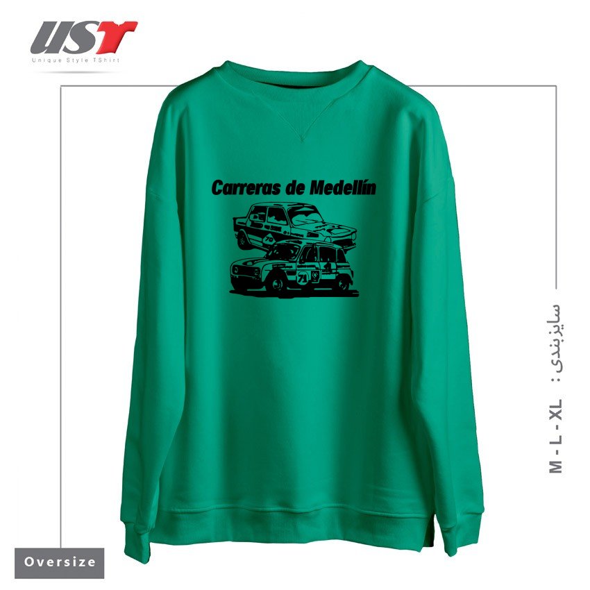 سوییشرت اورسایز طرح CARRERAS DE MEDELLIN