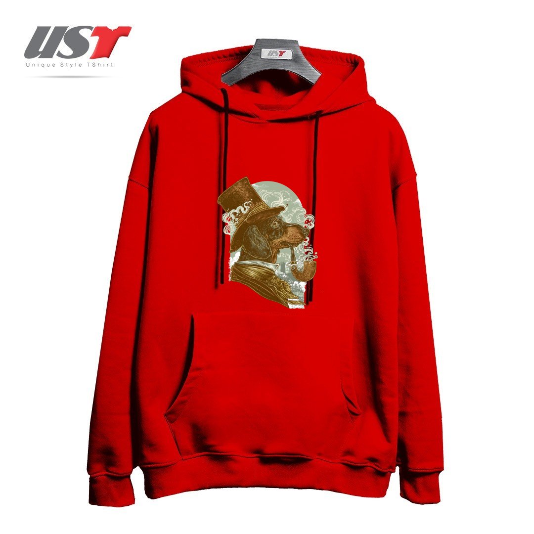 هودی اورسایز طرح CLASSY DACHSHUND