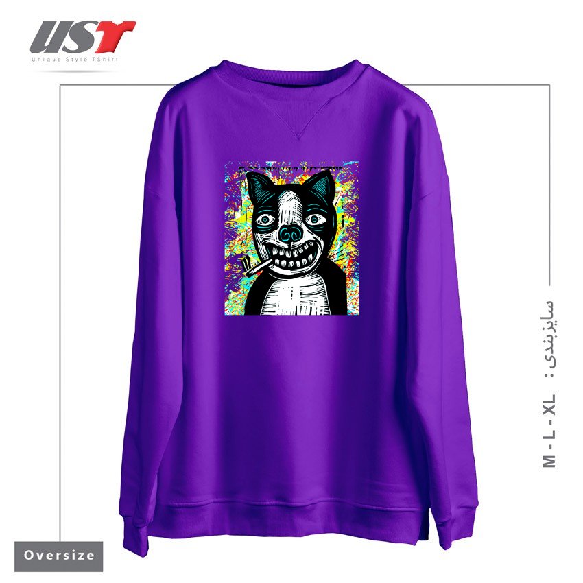 سوییشرت اورسایز طرح DIRTY DOG2