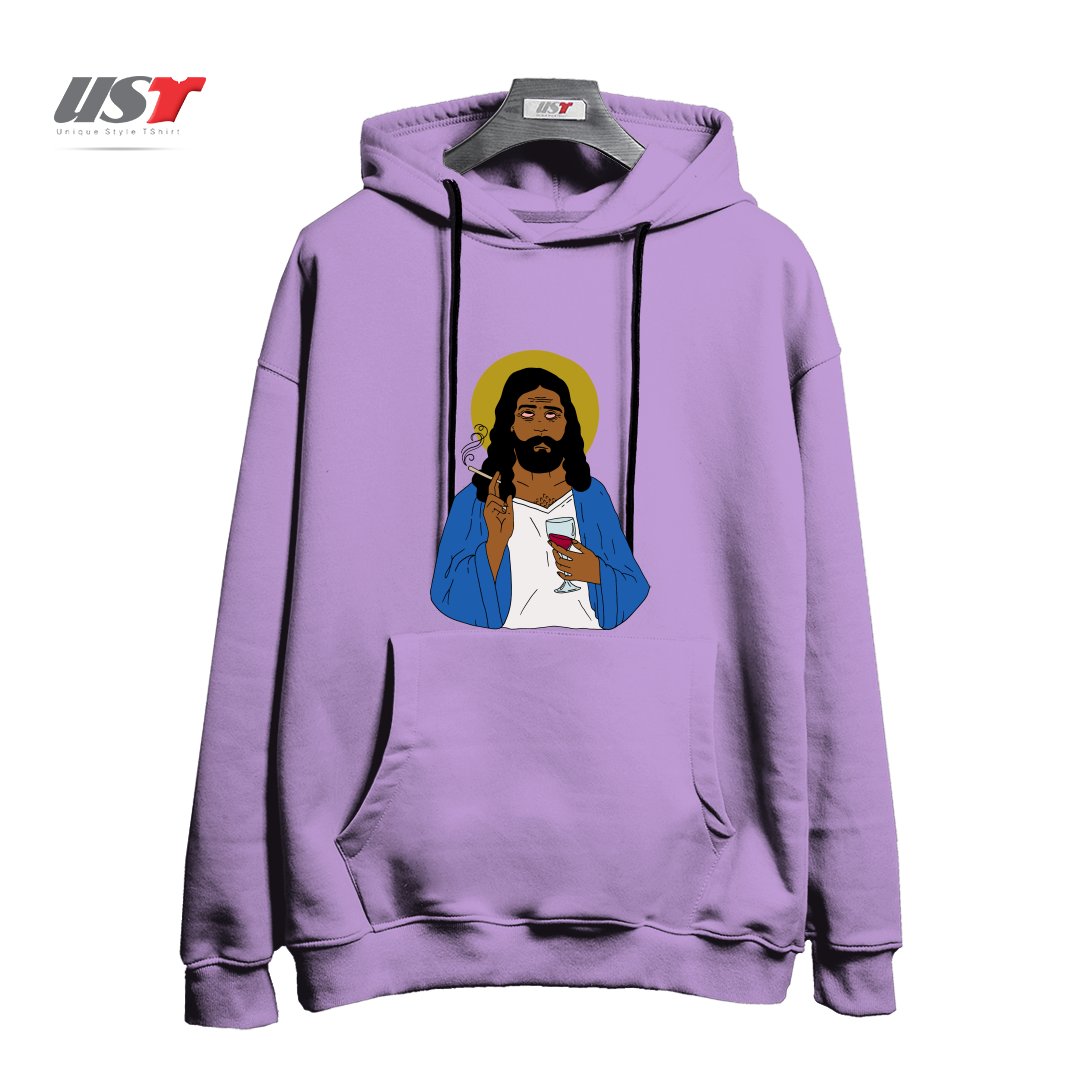 هودی اورسایز طرح EMOTIONALLY EXHAUSTED INTOXICATED JESUS