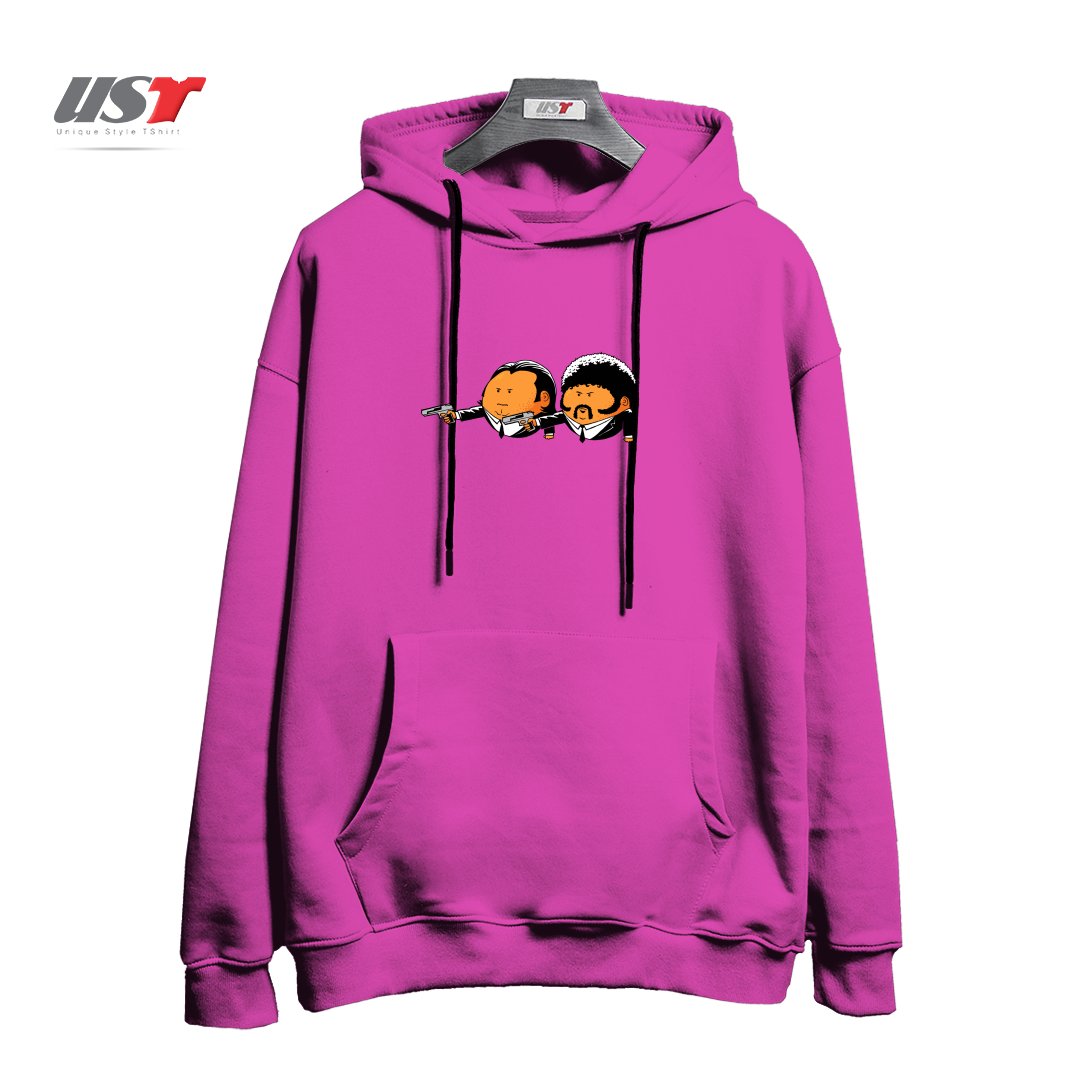 طرح EXTRA PULP هودی اورسایزرنگ صورتی