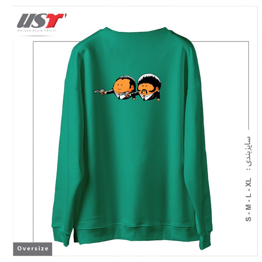 طرح EXTRA PULP سوییشرت اورسایزرنگ سبز سدری