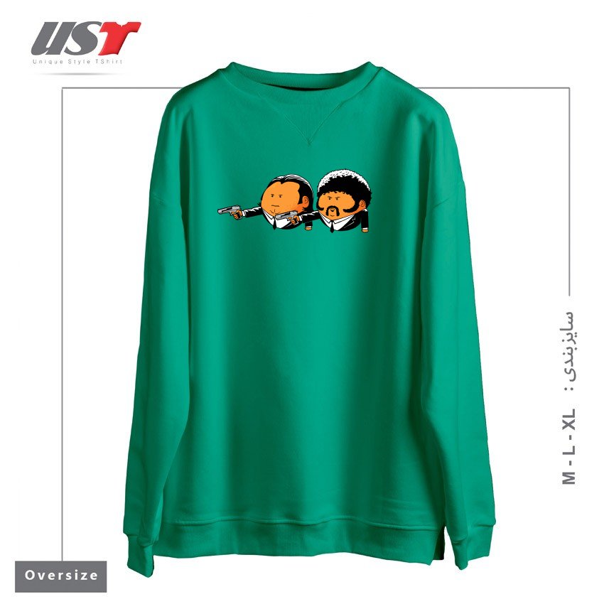 طرح EXTRA PULP سوییشرت اورسایزرنگ سبز سدری