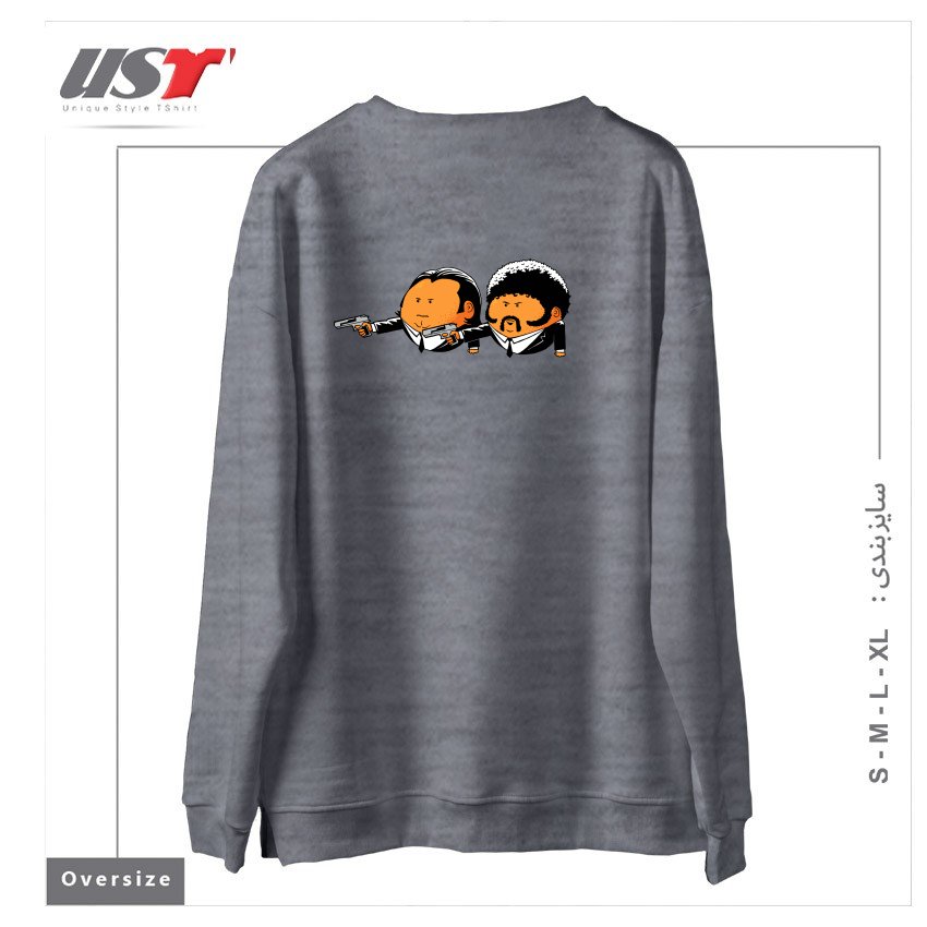 طرح EXTRA PULP سوییشرت اورسایزرنگ طوسی ملانژ