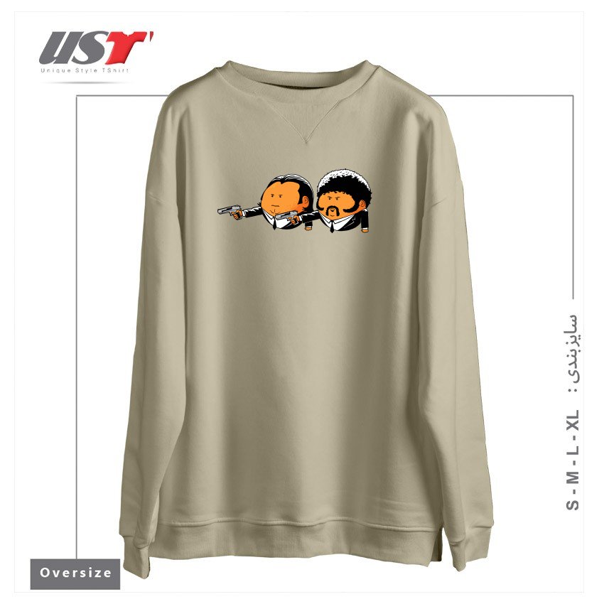 طرح EXTRA PULP سوییشرت اورسایزرنگ نخودی